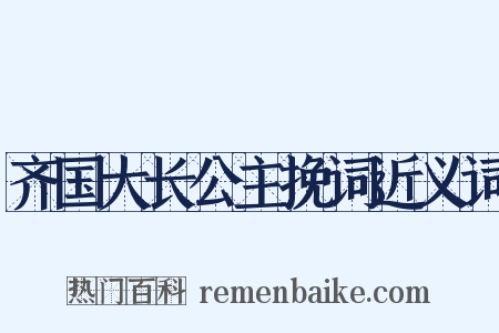 齐国大长公主挽词近义词是什么意思的图片
